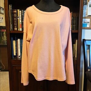Free People Peach Long Sleeve Top